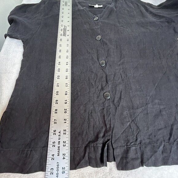 Harriet Selwyn Women's Long Sleeve V-Neck Casual Button Front Blouse Black Size? - Picture 7 of 7